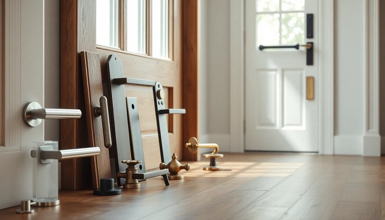 Showcase of elegant door handle designs featuring modern and vintage styles.
