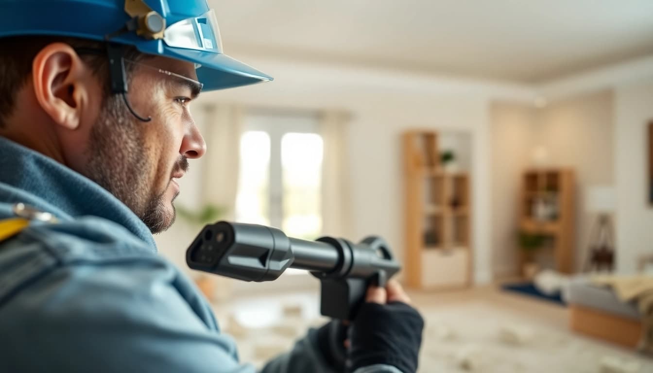 Efficient spray foam removal process in Portsmouth by a professional technician.