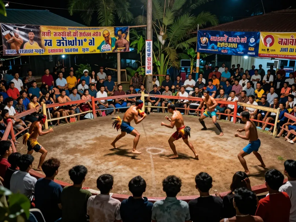 Watch live chicken fights on https://dagatructiep.co.uk/ today with vibrant atmosphere and engaging spectators.