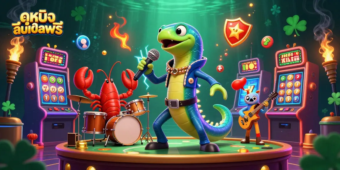Experience ดูหนังออนไลน์ฟรี with an electric eel DJ and friends in an underwater casino setting.