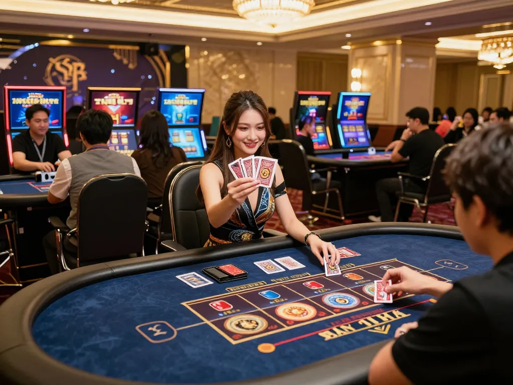 Cheap dealer presenting a live Rồng Hổ game online on tg88 platform, creating thrilling atmosphere