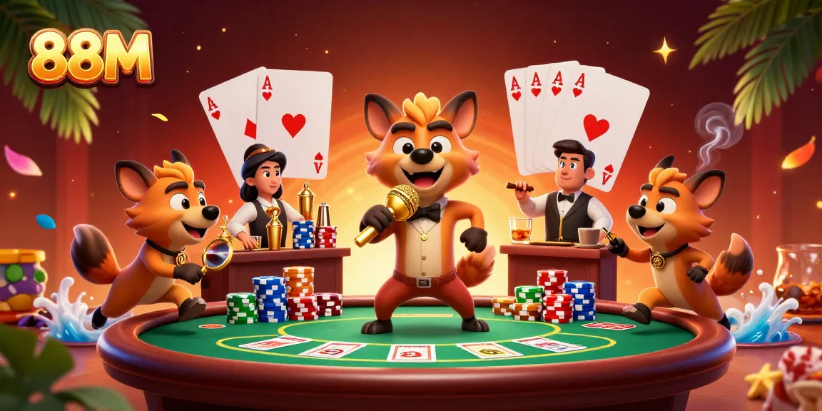 Experience the vibrant comedy casino scene at 88M with hyenas bringing fun to gaming.