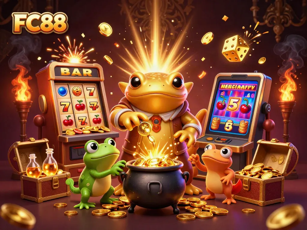 Engage with FC88's exciting casino adventures through gold-coin magic and vibrant game elements.
