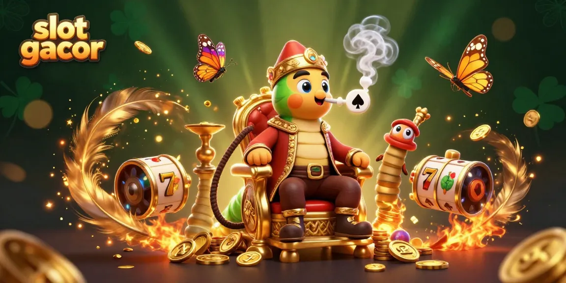 Experience thrilling slot gacor action in a vibrant 3D casino illustration filled with golden coins and excitement.