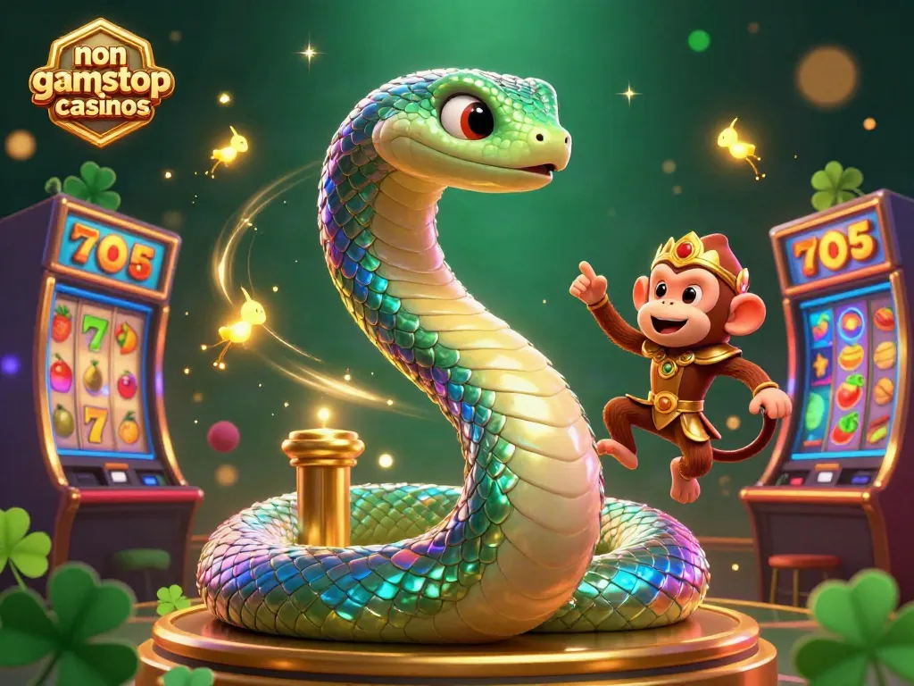 Engage in non gamstop casinos with vibrant symbols, fireflies, and a playful atmosphere.