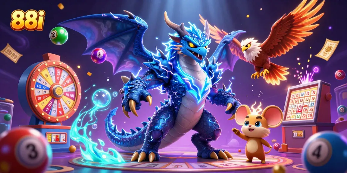 Experience thrilling wins with 88i in a vibrant 3D casino universe filled with dynamic gaming elements.