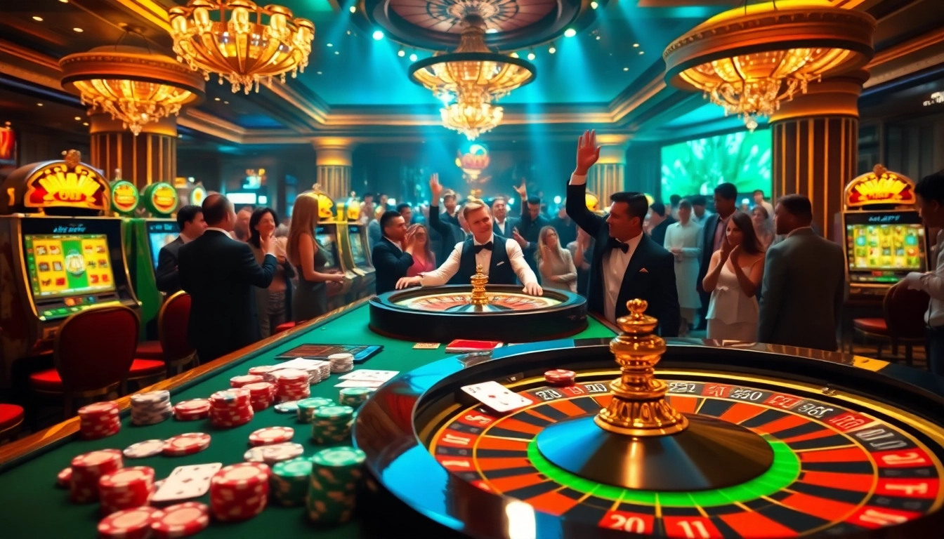Experience the excitement of THABET with a professional casino table scene filled with vibrant games.