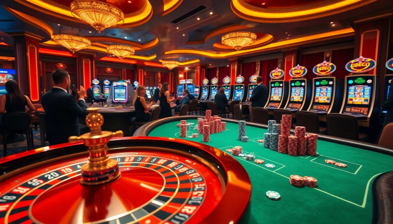 Players enjoying the excitement of u 888 casino games at luxury tables and slots.