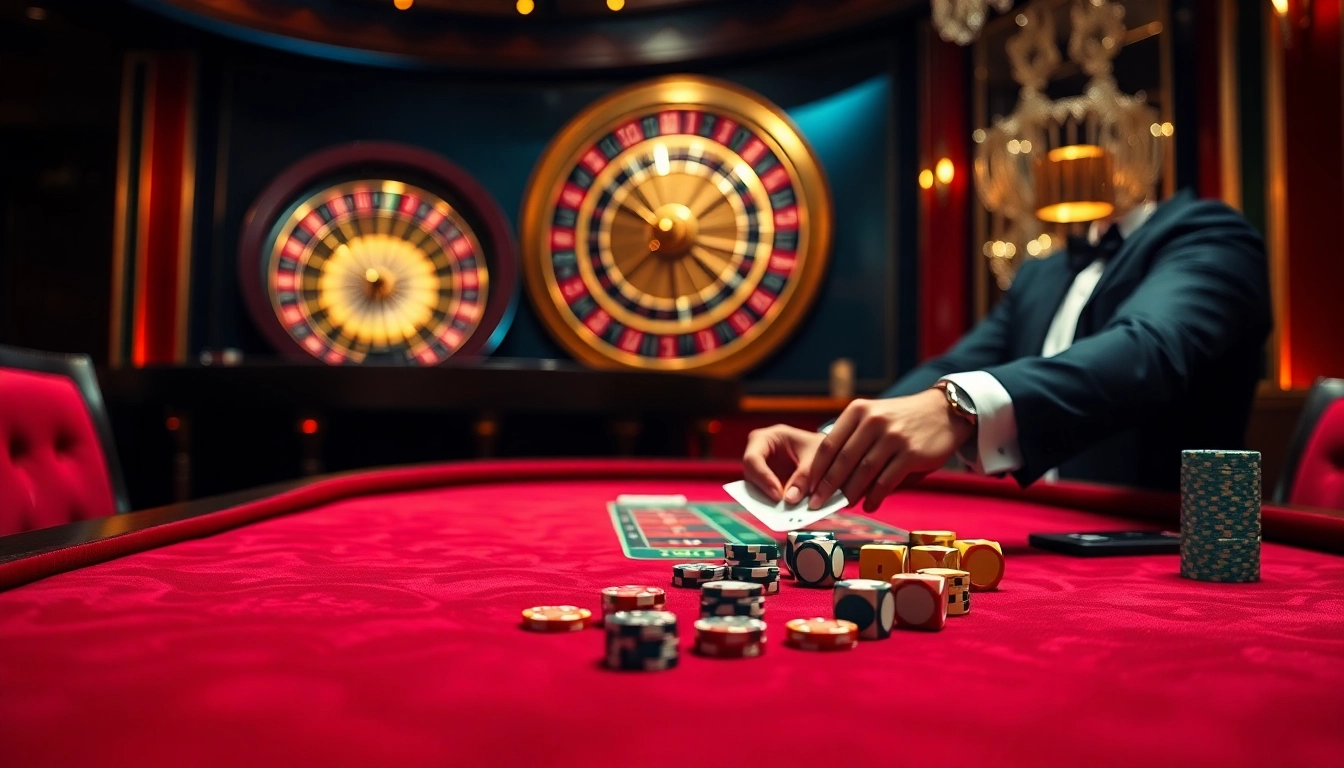 Experience the thrilling casino atmosphere at 789bet with vibrant tables, chips, and professional dealers.