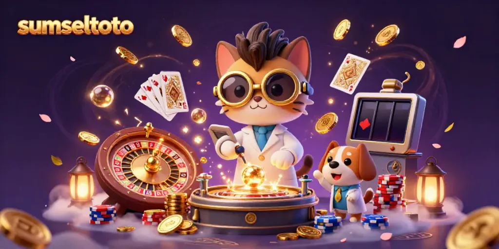 Experience thrilling games at sumseltoto with vibrant casino elements and lively characters in action.