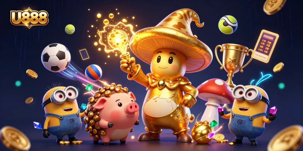 Engage with U888's thrilling sports betting experience featuring magical elements and vibrant energy.