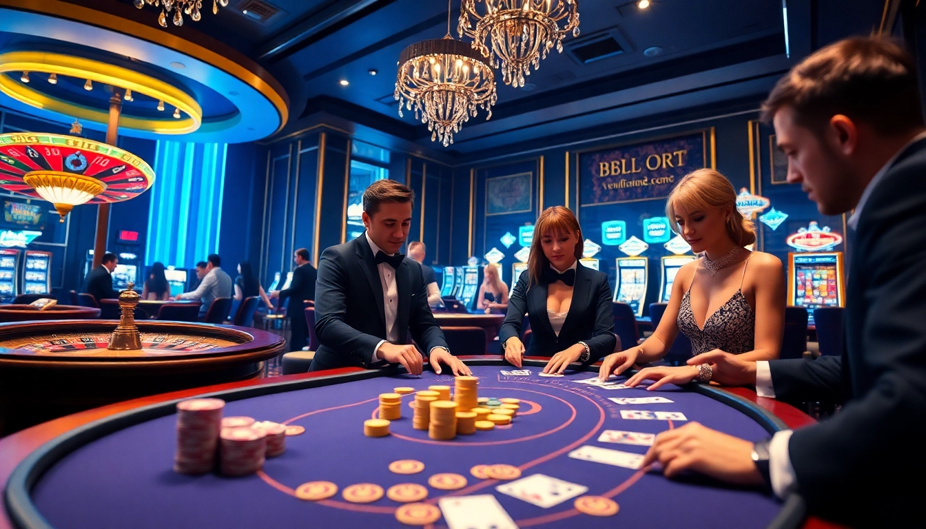 Players engaging in high-stakes poker at BL555 Casino, showcasing excitement and strategy.