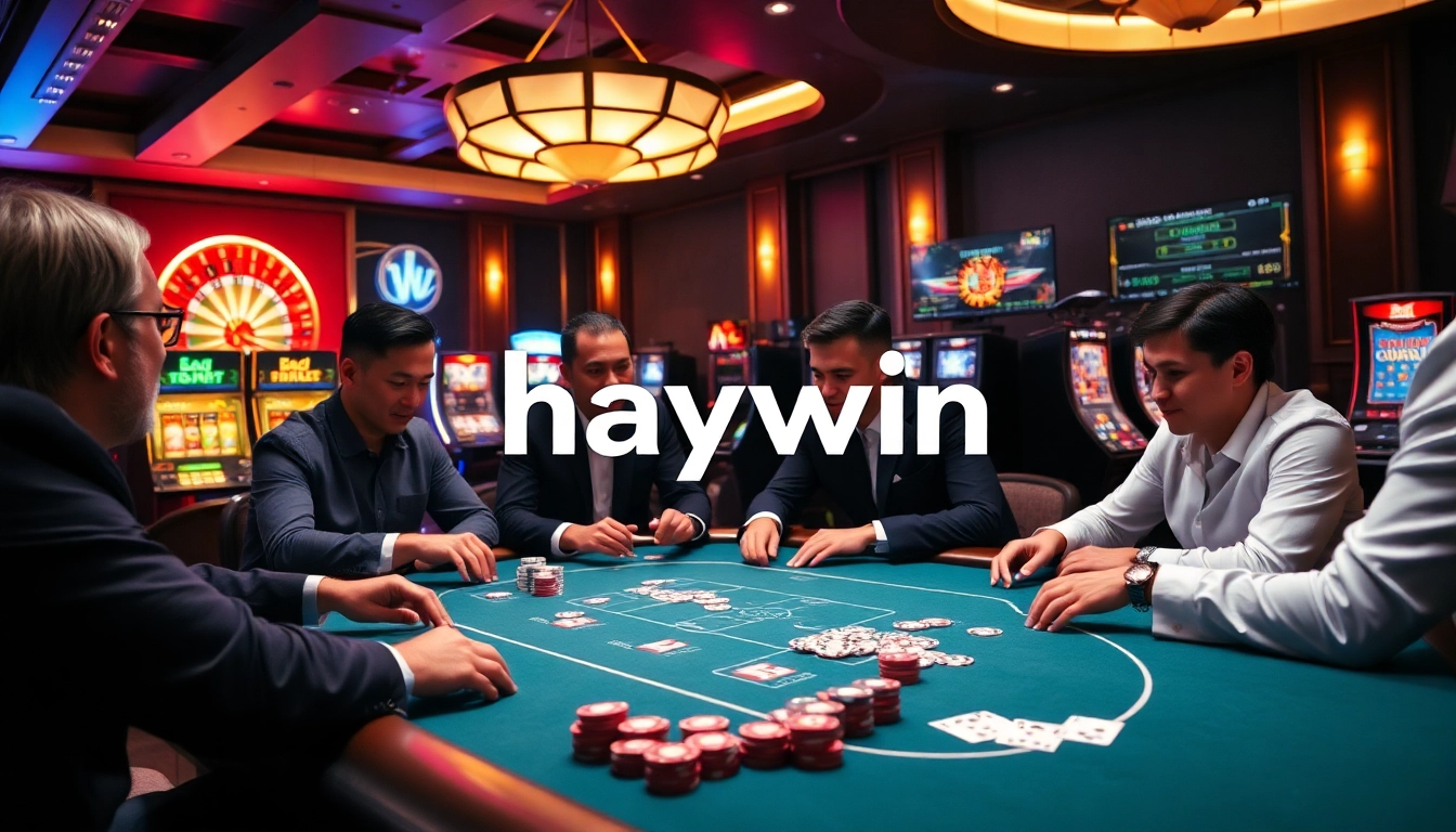 Experience the thrill of winning at hay.win in an exciting casino scene with poker and roulette.