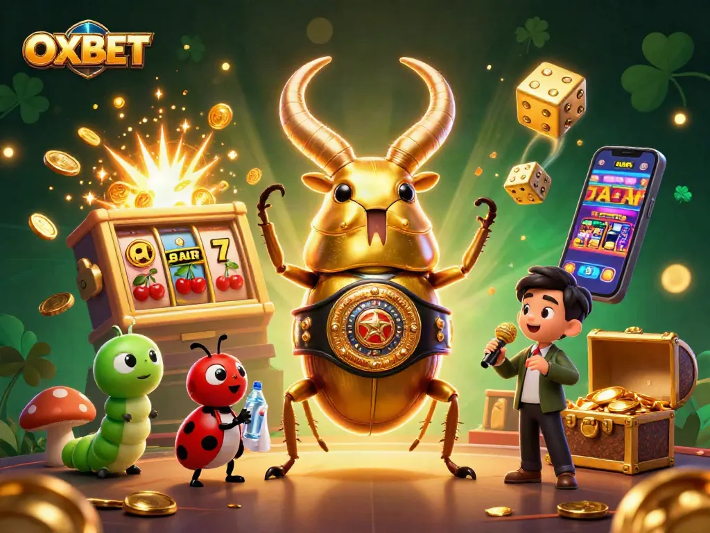Experience thrilling OXBET action with vibrant casino characters and dynamic gaming elements bursting with excitement.