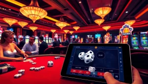 Experience the thrill of high-stakes gameplay at https://188bet88.co/, showcasing glamorous tables and excited players.