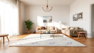 Lavaggio tappeto Milano service showcasing a beautifully cleaned rug in a bright Milanese living room.
