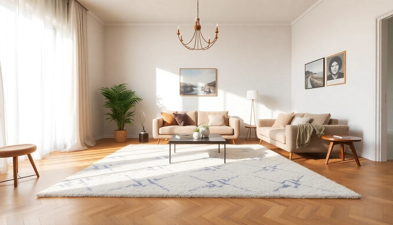 Lavaggio tappeto Milano service showcasing a beautifully cleaned rug in a bright Milanese living room.