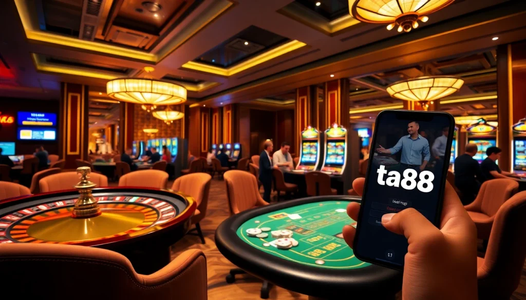 Experience the excitement of ta88 with engaging casino games and vibrant slot machines.