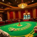 Players enjoying a thrilling game at Bugatti8-themed casino table with luxurious surroundings.