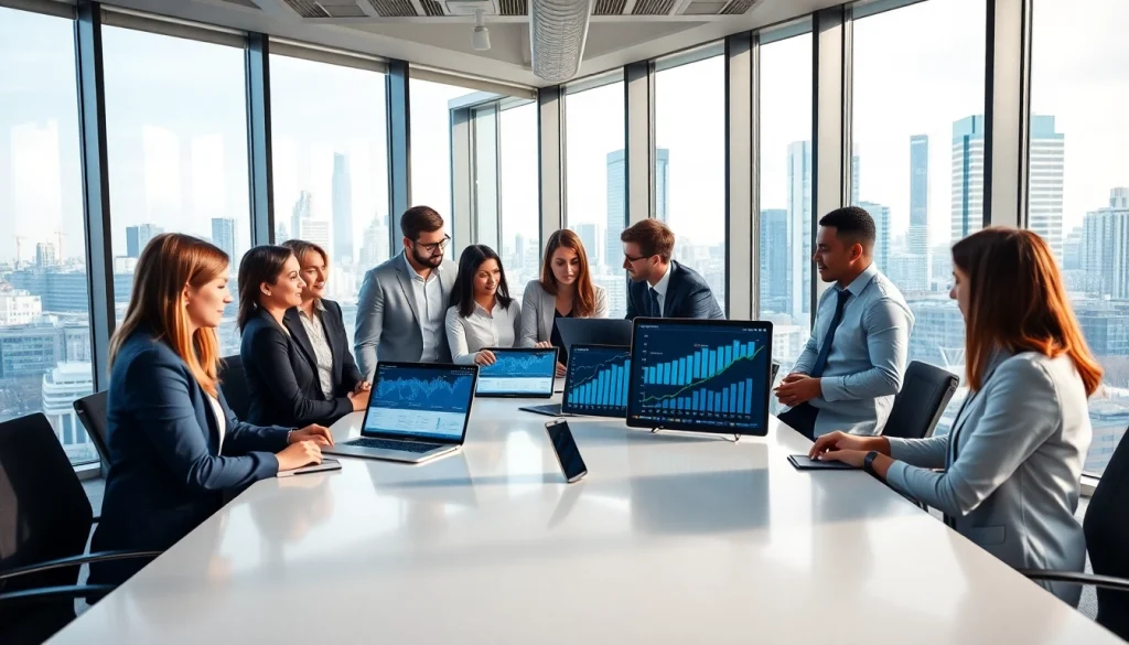 Tiger ERP solutions discussed in a bright, professional office by a diverse team.