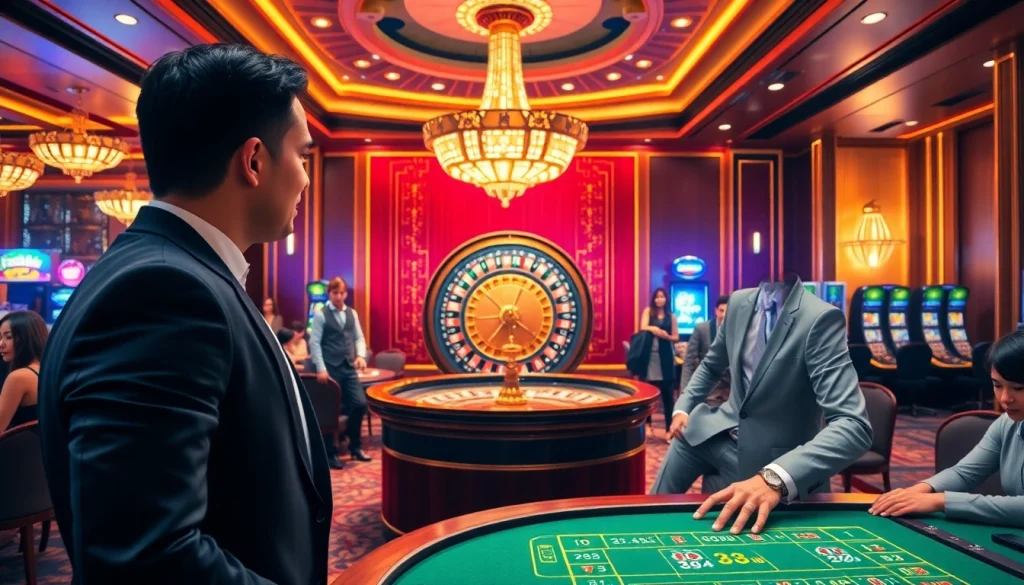 Experience the thrill of gambling at DR88 with luxurious casino visuals.
