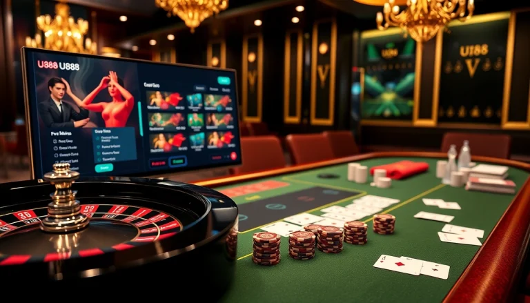 Winning experience at UU88 online casino with vibrant gaming visuals and elegant setup.