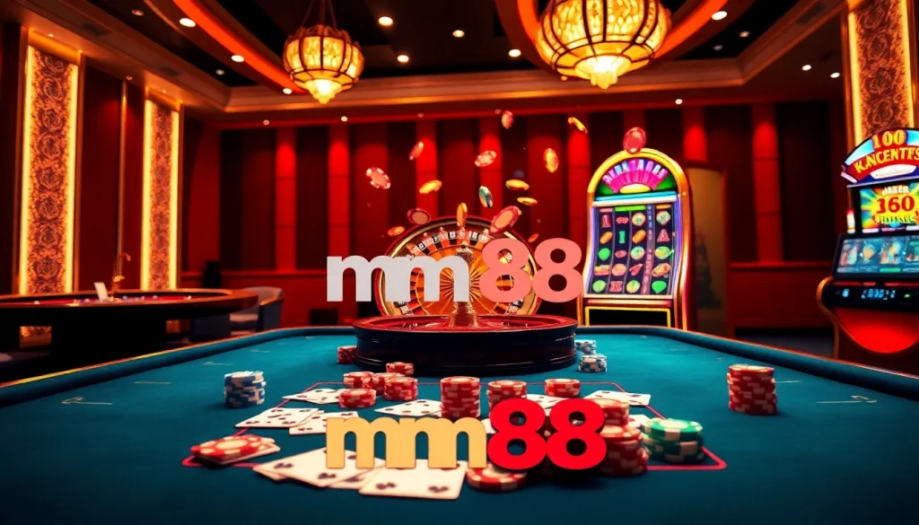 Experience excitement at Nhà Cái mm88 with players enjoying casino games and betting thrills.