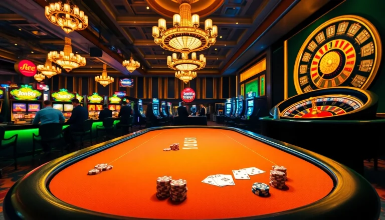 Experience thrilling gameplay at Jun888 with immersive casino tables and vibrant atmosphere.