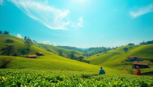Serene Sri Lankan landscape showcasing Hela Lanka's lush tea plantations and local culture.