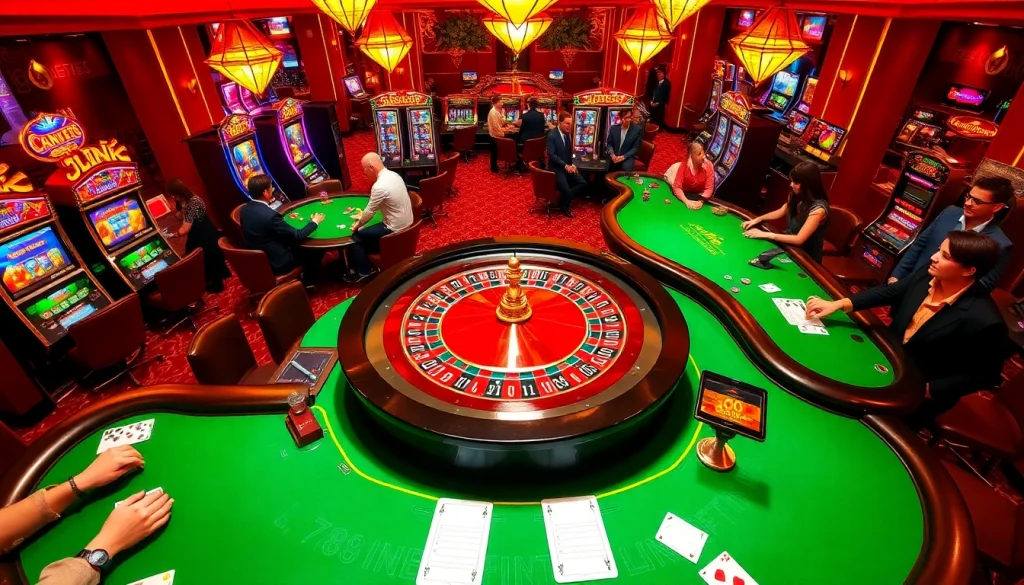 Experience the thrill of winning at 789BET LINK in this vibrant casino setting filled with excitement.