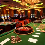 Liên minh quốc tế KJC engaging players at luxurious casino tables with vibrant games.