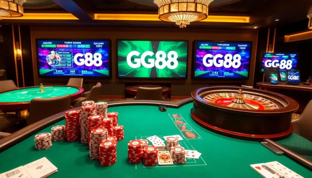 Experience thrilling gameplay at GG88 with vibrant casino tables and advanced online interfaces.