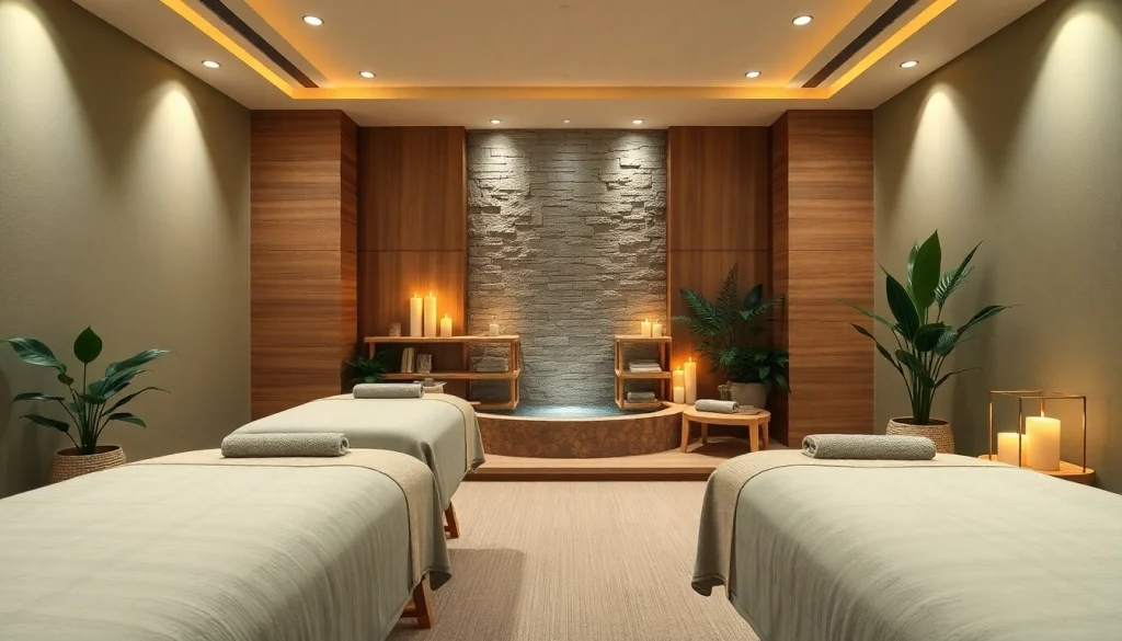 Captivating spa ads showcasing a serene massage room with soothing décor.