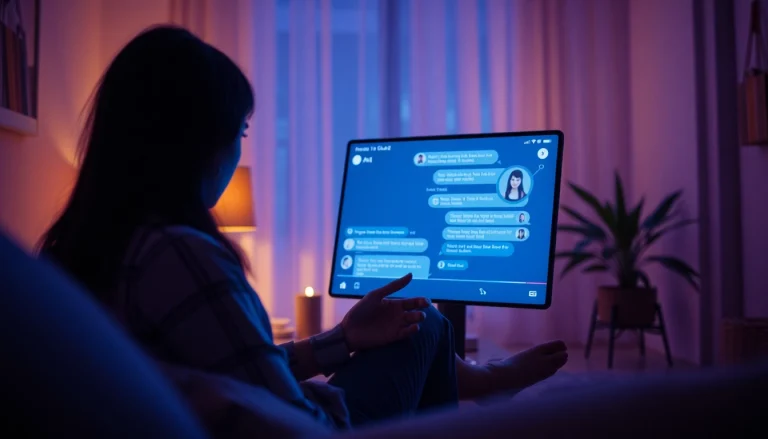 Engaging in ai sex chat in a cozy virtual room with intimate AI character interactions.