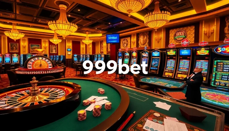 Experience thrilling gameplay at 999bet with vibrant slot machines and dynamic casino tables.
