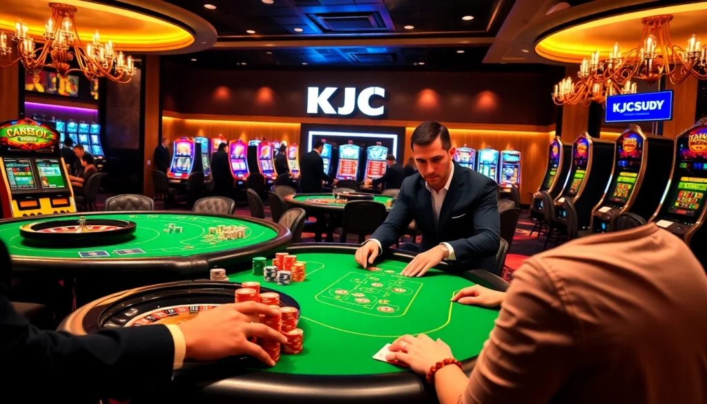 Experience the excitement of KJC's casino with vibrant games and high-stakes action.