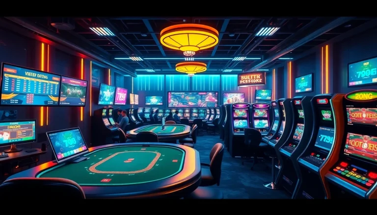 Dynamic online gaming environment featuring 789f's modern casino setup and engaging players.