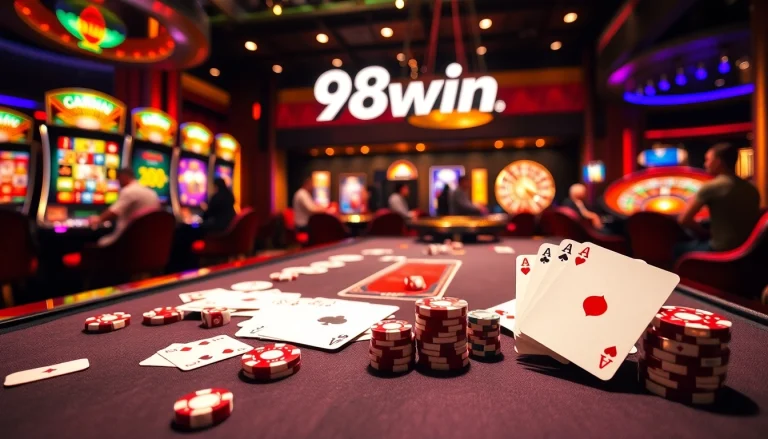 Experience the excitement of 98win with dazzling casino tables and engaging gaming action.
