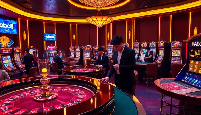 Experience the excitement of gambling with abc8 uy tín at luxurious casino tables and vibrant gaming interfaces.