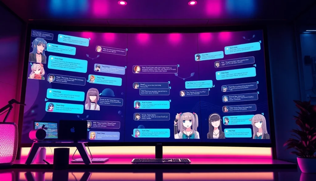 Engaging NSFW character AI chat scene showcasing vibrant digital interactions.