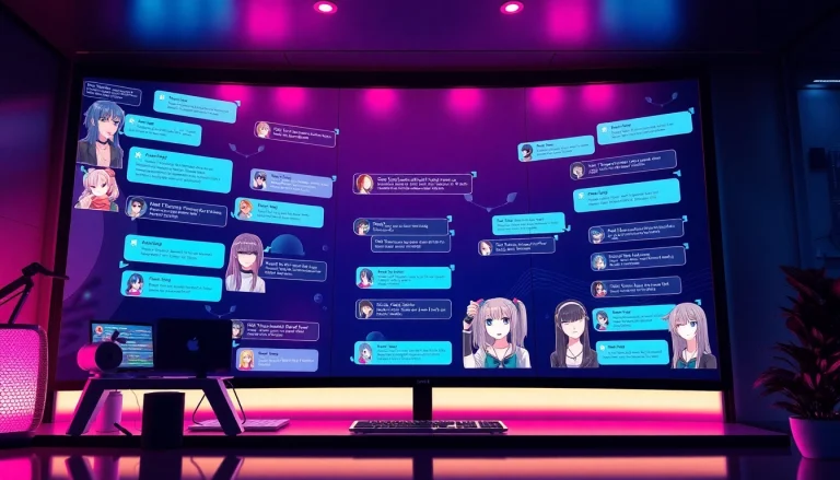 Engaging NSFW character AI chat scene showcasing vibrant digital interactions.