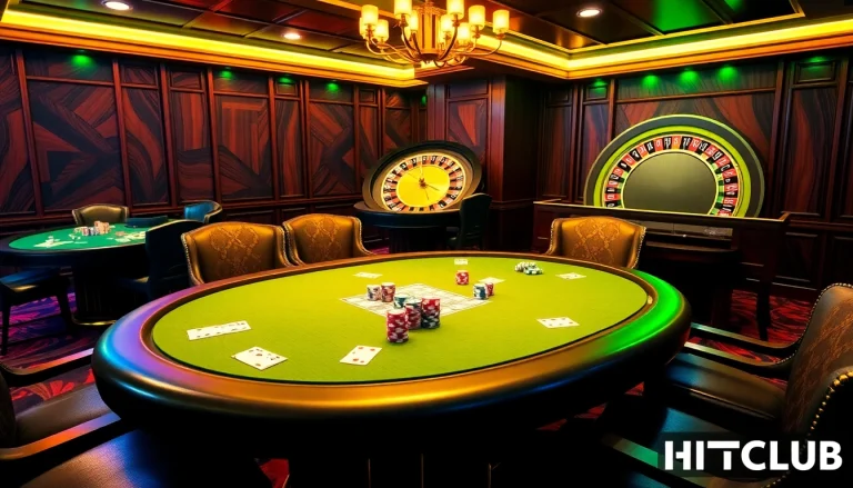 Experience the thrill of gambling at HITCLUB with lively poker action and luxurious casino elements.