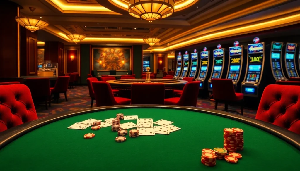 Experience the thrill of high-stakes poker at https://vua99.lat/, showcasing vibrant poker chips and cards.