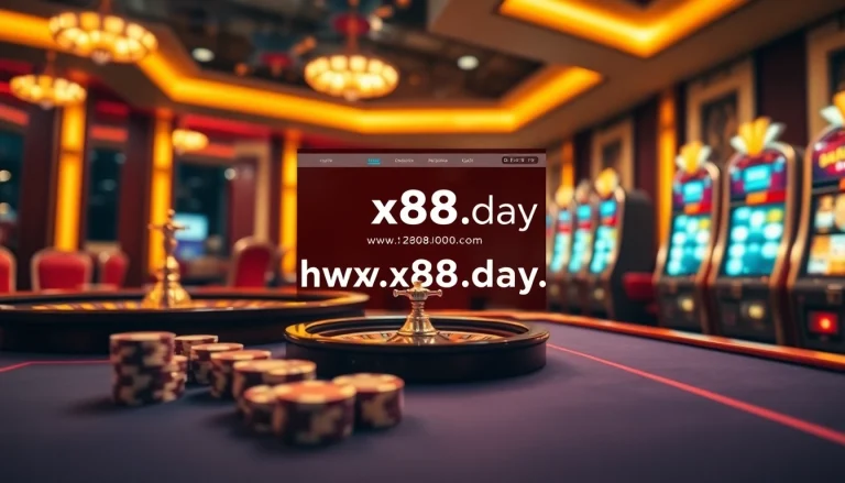 Experience the excitement of online gaming at https://xx88.day/ with vibrant casino elements and sleek design.