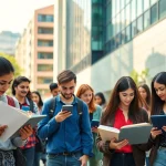 Dynamic learning scene at Bahçeşehir University, highlighting vibrant student life and collaboration as they prepare to apply.