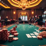 High-stakes gaming action featuring kp88 poker chips and an elegant casino table.