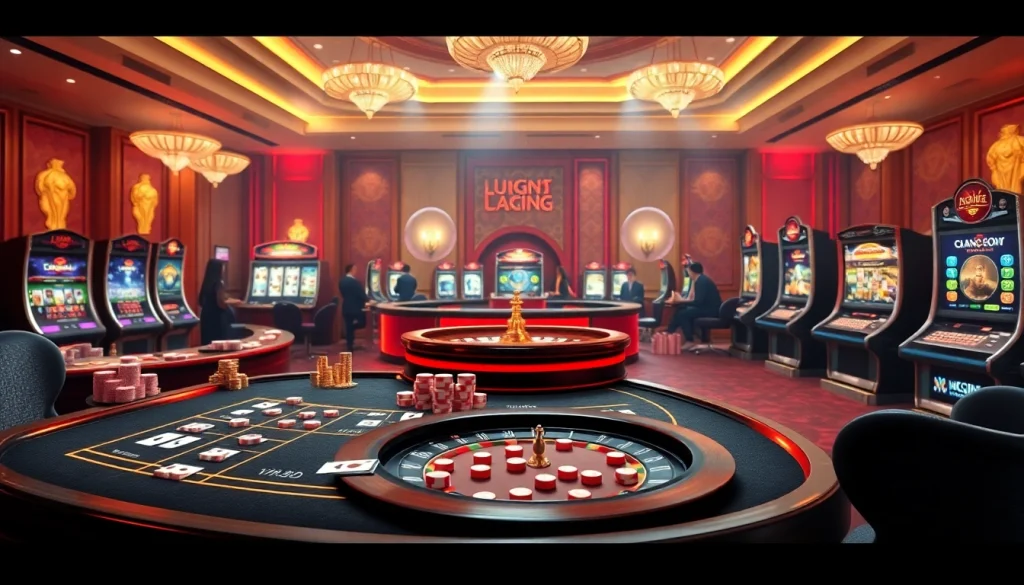 Experience the thrill of gambling at nhà cái XX88 with luxurious casino tables and exciting game action.