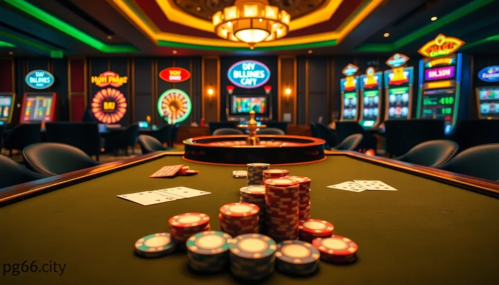 Engage in thrilling gambling experiences at pg66.city with vibrant roulette and poker action.