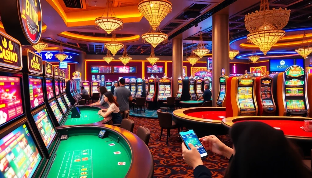 Engaging players enjoying vibrant games at vin777.gb.net's online casino atmosphere