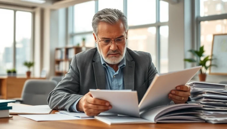 Hire personal investigator to examine critical evidence and analyze case details in a professional workspace.